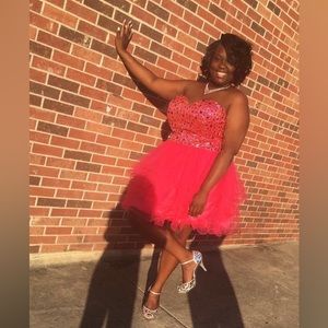 Short Hot Pink Prom Dress